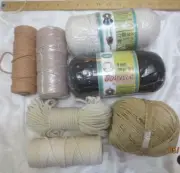Large Macrame Lot Bonnie Macrame Cord - Lambs Wool - Hemp & 4 more 6 pounds