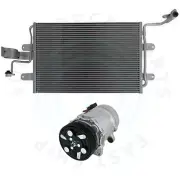 AC Condenser & Compressor Cooling Kit For 2000-06 Audi TT 02-04 Volkswagen Golf (for: Audi)