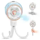 Ausic Stroller Fan with Mist, 100ml Misting Portable Fan for Stroller, Baby F...
