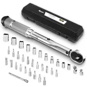 ROMON Torque Wrench 1/4 Inch, 35 Pcs Drive Click Torque Wrench Set, Dual-dire...