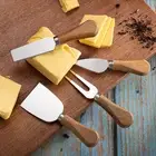 Cheese Knives Set Cheese Fork Stainless Steel Cheese Shaver for Indoor