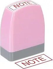 uxcell Note Notice Stamp Self Inking, Red Ink Office Stamps Pre Inked Message Stamp Refillable Business Stamp, Pink