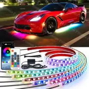 6X LED RGB Underglow Lights Strip Neon APP Remote Control For Chevrolet Corvette (for: Chevrolet)