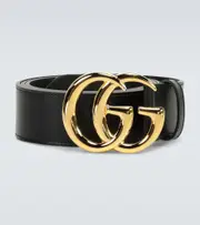 [Gucci] Gucci GG Marmont leather belt Inch 38 black