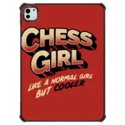 iPad Pro 11-inch (M4) iPad Impact Case Chess Girl. Like a normal girl but cooler