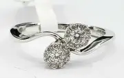 White Gold Diamond Promise Round Solitaire Band Ring Anniversary Engagement 1/4