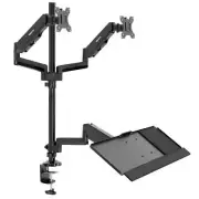 mount-it! Standing Desk Converter 27.5" Rectangular Arm Mount Keyboard Tray