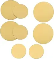 SHOWERORO Non-Stick 6 8 Inch Round Cake Boards Gold 8 Pieces 1.7mm Thick Versatile Mousse Cake Bases for Celebrations