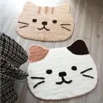 🐱日本 FUKUFUKU 療癒X貓咪地墊 防滑吸水地毯 日式貓咪踏墊 小花地墊  防滑地毯  貓咪地毯  玄關門口地墊