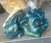 Latex n fiberglass backer concrete casting garden dragon mold new mold