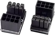 Cablecc ATX 8Pin Female to 8pin Male 180 Degree AngledPower Adapter for Desktops Graphics Card