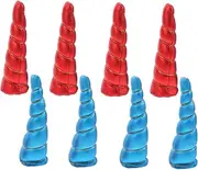 Vaguelly 4 Pairs Handmade Unicorn Horn Ornaments for DIY Crafts Unique Hair Clips Headbands Exquisite Cosplay Decorations for Personal Touch Costume Projects