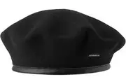 KANGOL Wool Monty Beret French Hat Military Cap in Black