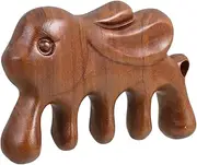GANAZONO Handmade Rabbit Shaped Wood Scalp Comb Tool for Men Versatile Tooth Design for Hair Face Neck Relaxation Tool for Comprehensive Massage