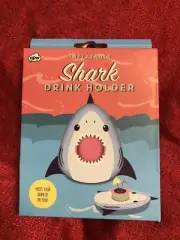 Inflatable Shark Pool Drink Holder Holds Your Drink In Pool, Water, Anywhere