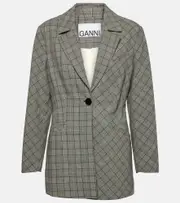 [Ganni] Ganni Checked blazer AU 10 grey