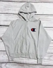 Champion Men SZ Large Reverse Weave Gray Hoodie Jacket Fullzip NWT (E)