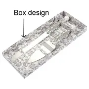 Bride Groom Cake Server Set Wedding Cake Knife and Silver Blade Server Set Boxed