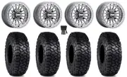 MetalFX Delta Bdlk CC 15" Wheels Gm 30" Intersect Tires Pioneer 1000 / Talon