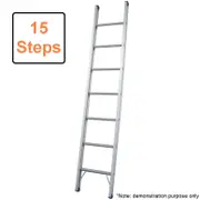 Indalex 15 Step Single Aluminium Ladder 4.9m 11kg
