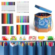 Hexagonal Cubic Paper Box Art Supplies Kids 90 PCS Painting Drawing Kit Art Set