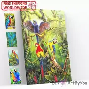 Paint By Numbers Kit Parrot Nature Animal DIY Beginner Framed Wall Oil Kids Home