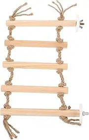 EXAOMBLE Wooden Bird Ladder Toy for Parrots Cockatiel Multi-Level Climbing Perch Safe and Durable Bird Training Ladder