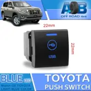 T1C35B USB push switch for Toyota Prado 150s 2018 ~ RAV4 HiAce 2019 ~ led blue