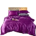 Beddings Indigo Au Single Size 3 Pcs Satin Duvet Cover Set Polyester fabric,poly