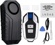 Bike Alarm with Remote, Bike Alarm System, Electric Wireless 113dB Vibration Sensor Security System for Scooters Motorbikes Sportbikes