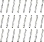 EKIND 25N Compression Spring, Wire Dia 0.5mm, Outer Dia 3mm, Free Length 25mm, Compression After Length 8mm, Steel Extended Coil Spring Suitable for Light Industry DIY (100Pcs, Silver)