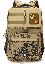 QUEXLAI Men's Backpack, Waterproof Mountaineering Backpack, Outdoor Backpack, Lightweight Large Travel Backpack with Velcro Fastening, Suitable for Travel, Climbing, Hiking, Fishing