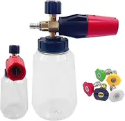 Sprayer | Double-Head Sprayer for Car Washing | Soap Attachment Cleaner Blasters with 5 Nozzles Vehicle Cleaning for Exterior, Roof & Driveway