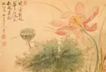 清代 惲壽平 出水芙蓉 仿古名家 國畫花鳥小品 28X40CM 冊頁