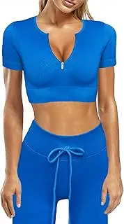 [JN JANPRINT] Gym Set Women Workout Set 2 Pieces Outfits Ribbed Long Sleeve Top High Waist Leggings Activewear Clothes Gym wear Sets