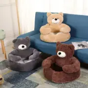 Pet Daily Kit Bear Pet Bed Semi Enclosed Cat's Nest Small Dog Bed Winter Warm
