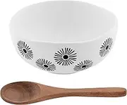 Karma Milo Nut Bowl, Set of 2, White/Black