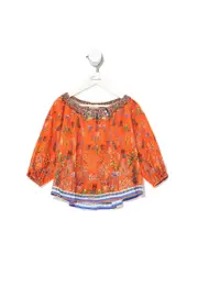 KIDS ELASTICATED NECK BLOUSE GONE COAST