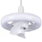 Ceiling Fans with Light Bulb RGB Mode Light Socket Fan 3 Color Dimmable Remote
