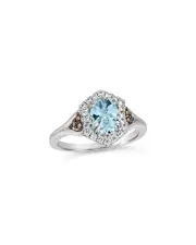 Le Vian 14K 1.26 ct. tw. Diamond & Aquamarine Half-Eternity Ring