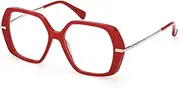 [MaxMara] MM5175 066 Shiny Light Red 52/15/135 Women's Glasses, 066 Shiny Light Red, 52/15/135