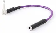 ROBAUN 1PC 90 Degree 1/4inch TS Male to Straight 6.5 Stereo Female Audio Cable 90 Degree Bend 6.35 Audio Extension Cable Cord(Purple,8m)