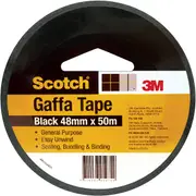 Scotch Gaffa Tape Black 48Mm X 15M each