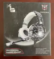 ONIKUMA K1 Stereo Bass Surround Gaming Headset for PS4 Pro Xbox One PC Mic Gray