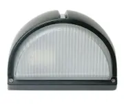 1 Light Small Bunker Light in Black Wedge Round