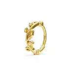 18K Gold Vermeil Leaf Cartilage Clicker Earring, Nature Nose Ring, Helix Hoop