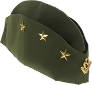 Amosfun Berets Hat Sailor Dance Hat Stewardess Boat Cap Vintage Style British Peak Hat Army Green Men Women Fashion
