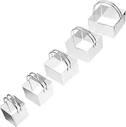 Amosfun 5pcs Square Biscuit Molds Cookie Shaping Molds Biscuits Cutters Square Cookie Cutter