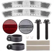 SunLite 4-Way Deluxe Reflector Set Bike Reflectors with Brackets
