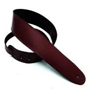 DSL 2.5" Single Ply Leather Guitar strap Maroon/Brown Stitch